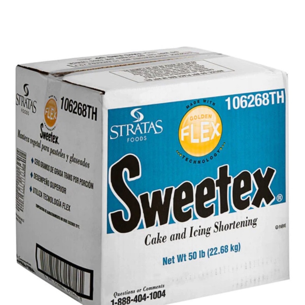 Sweetex High Ratio Cake & Icing shortening, 1 pound. Professional bake supplies